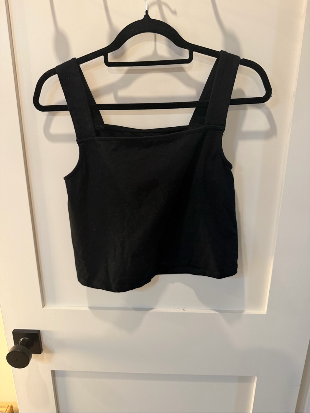 torrid Black Square Neck Tank with Wide Straps